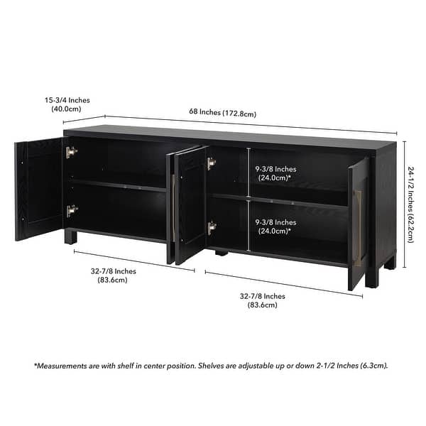 dimension image slide 2 of 6, Chabot Rectangular TV Stand for TV's up to 75"