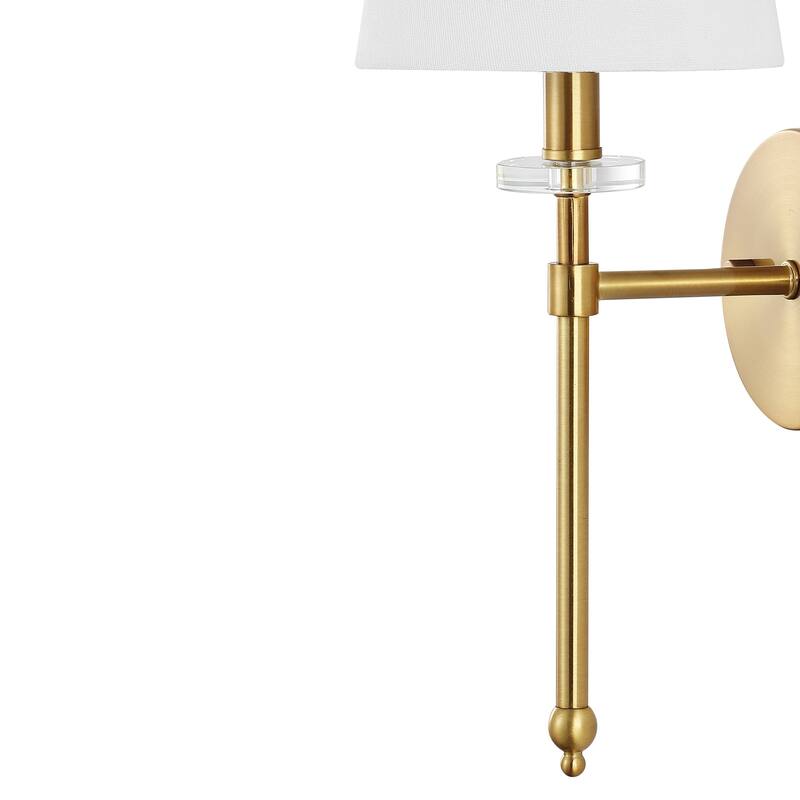 Isabella Modern Midcentury Iron LED Vanity, Brass Gold by JONATHAN Y