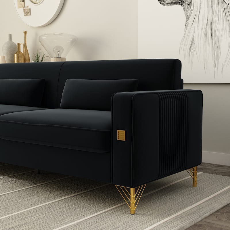 Velvet Loveseats, Comfortable Sofa for Living Room