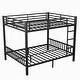 preview thumbnail 5 of 8, Queen over Queen Size Metal Bunk Bed with Ladder and Slats Support for Adults Teens