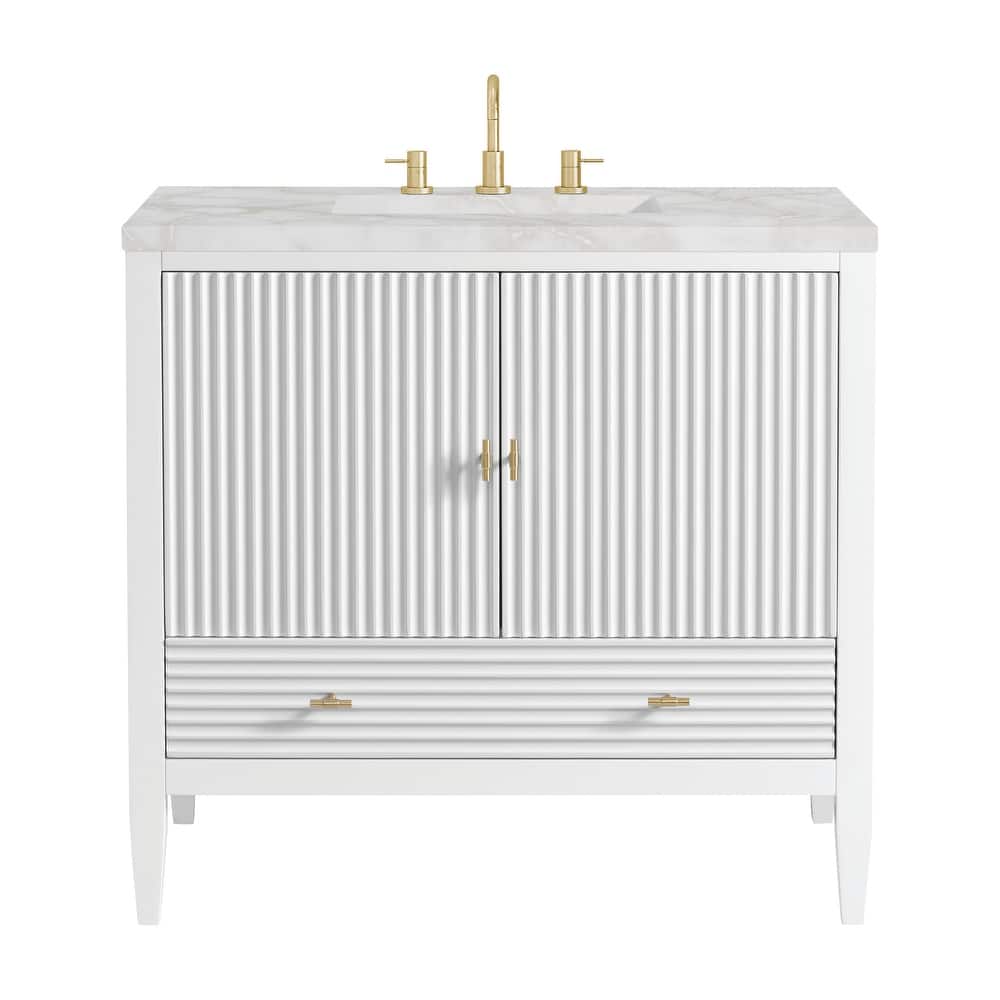 James Martin Vanities 485-V36-3VSL Myrrin 36" Single Basin Wood Vanity