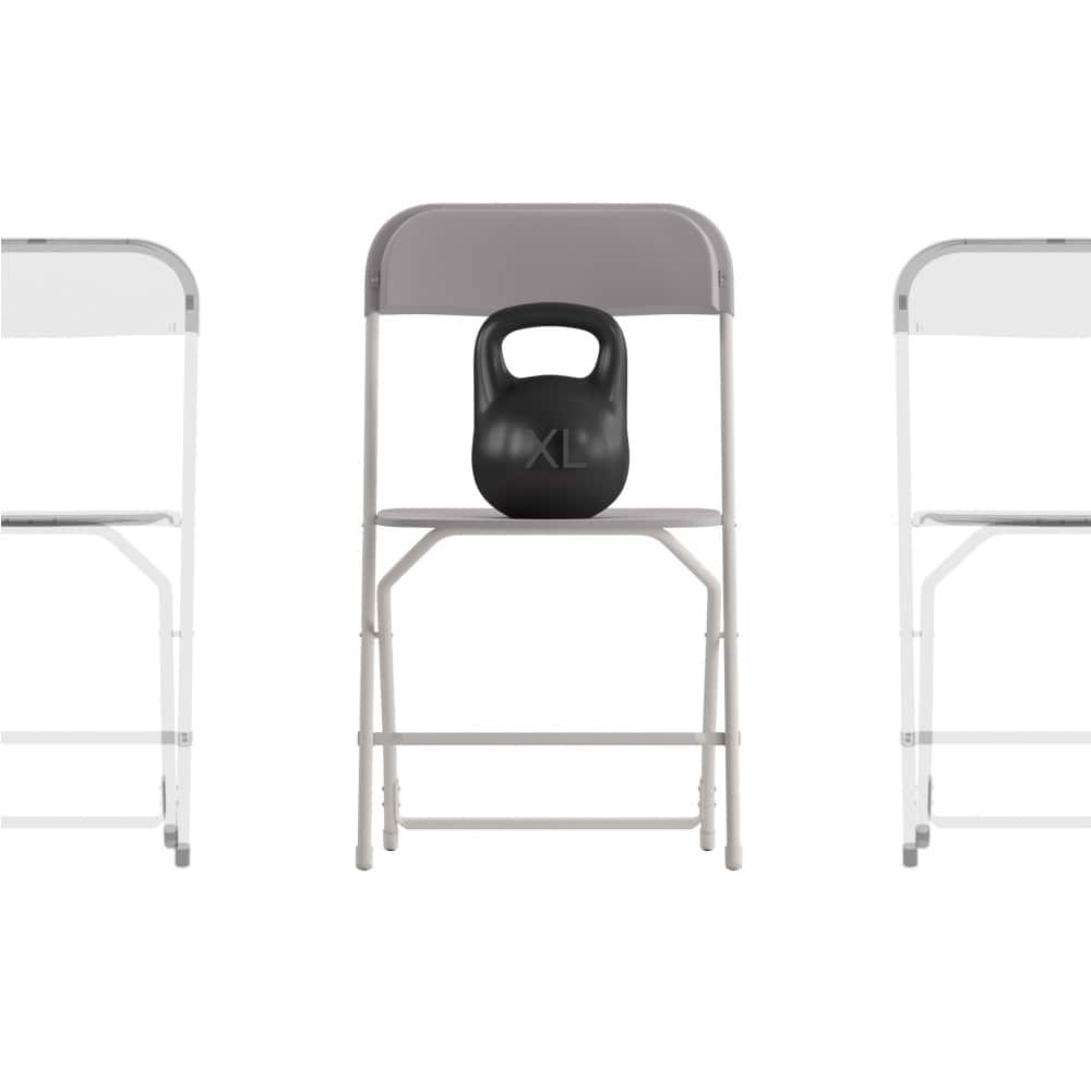 Big and Tall Commercial Folding Chair - Extra Wide 650LB. Capacity - Durable Plastic - 4-Pack