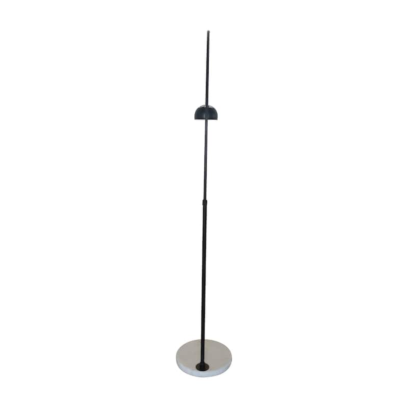 Floor Lamp with White Marble Base and Metal Lamp Shade Arco Collection - 76"