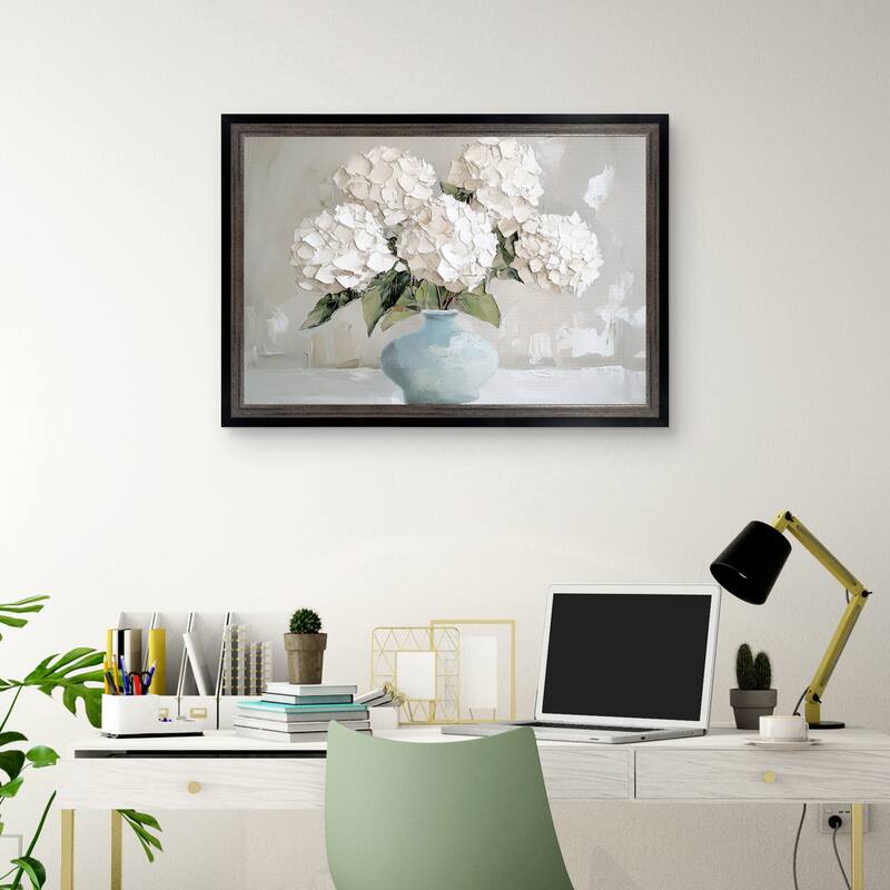 Masterpiece Art Gallery| The Blue Vase I by Annabelle Hall - Framed Canvas Art Print