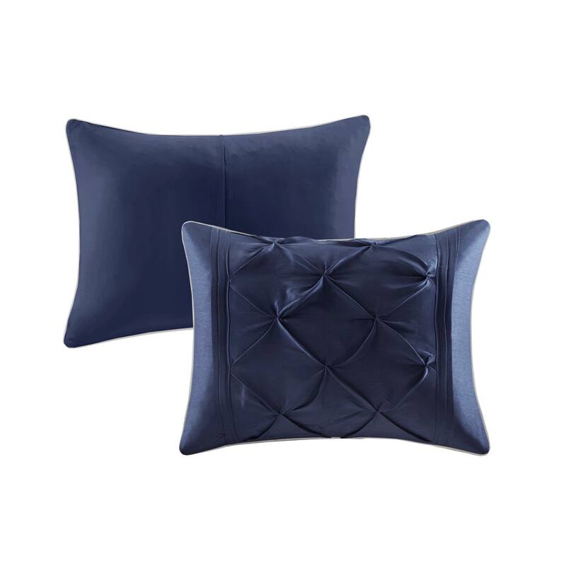 GDF Studio - Laurel 7-Piece Tufted Comforter Set with Decorative Pillows