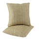 preview thumbnail 1 of 9, Outdoor/Indoor Throw Pillows, Decorative Throw Pillows with Inserts, Simulated Straw Weaving 18"x18" Square Pillows (Set of 2) Yellow