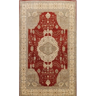 Geometric Traditional Peshawar Oriental Area Rug Wool Hand-knotted - 9'0" x 12'2"