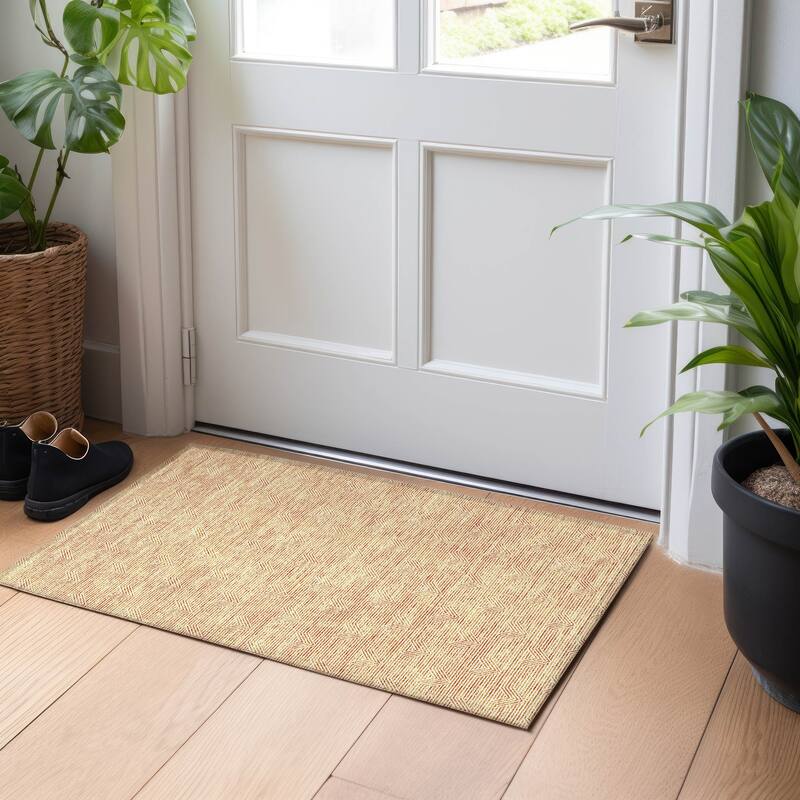 Machine Washable Indoor/ Outdoor Chantille Contemporary Stripe Rug