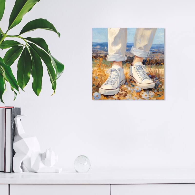 Wynwood Studio Canvas Fashion and Glam Golden Fields White and Cream White Rustic Wall Art Canvas Print - 12 x 12