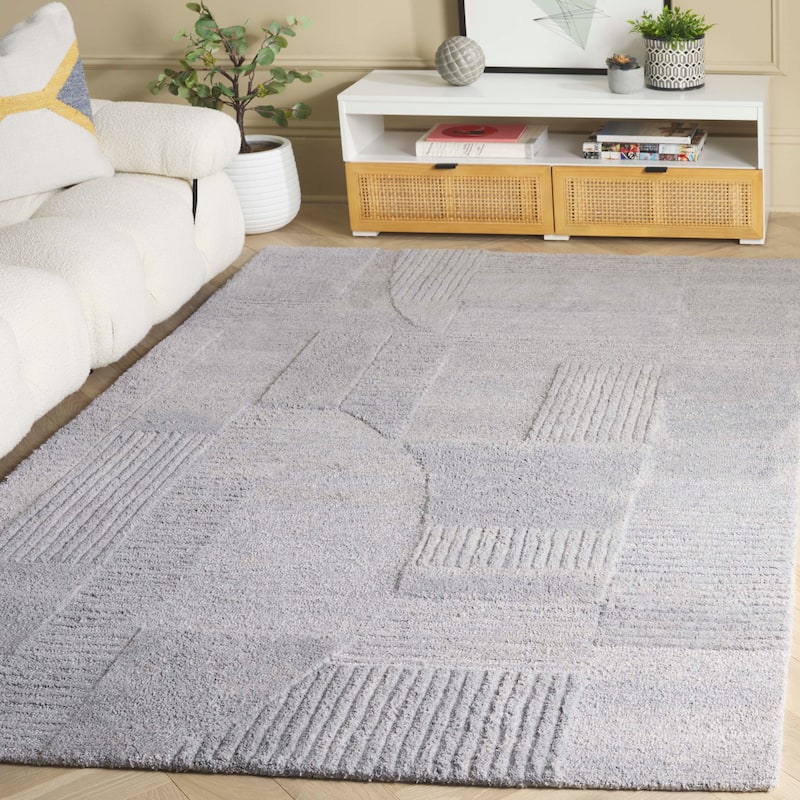SAFAVIEH Handmade Harvest Valbona Modern Contemporary Wool Rug - 8' x 10' - Grey