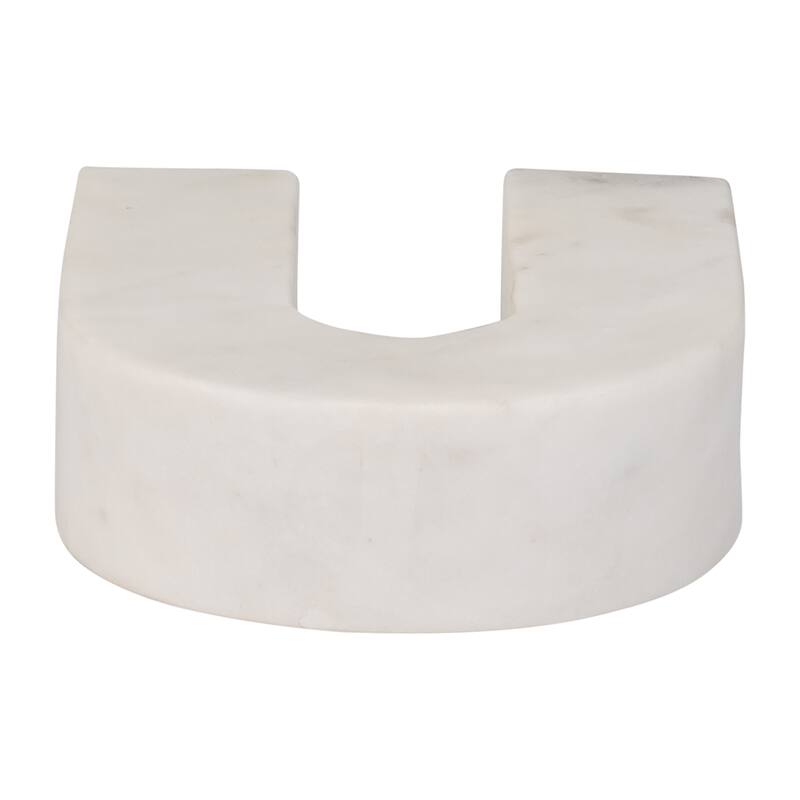 Sagebrook Home Modern Stone and Marble Decorative Accent with Geometric Arch Design