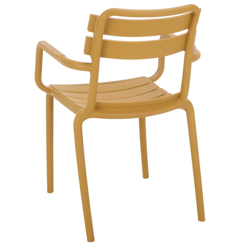 SAFAVIEH Outdoor Living Sarah Stacking Dining Armchair (Set of 2) - 21"W x 23"D x 32"H