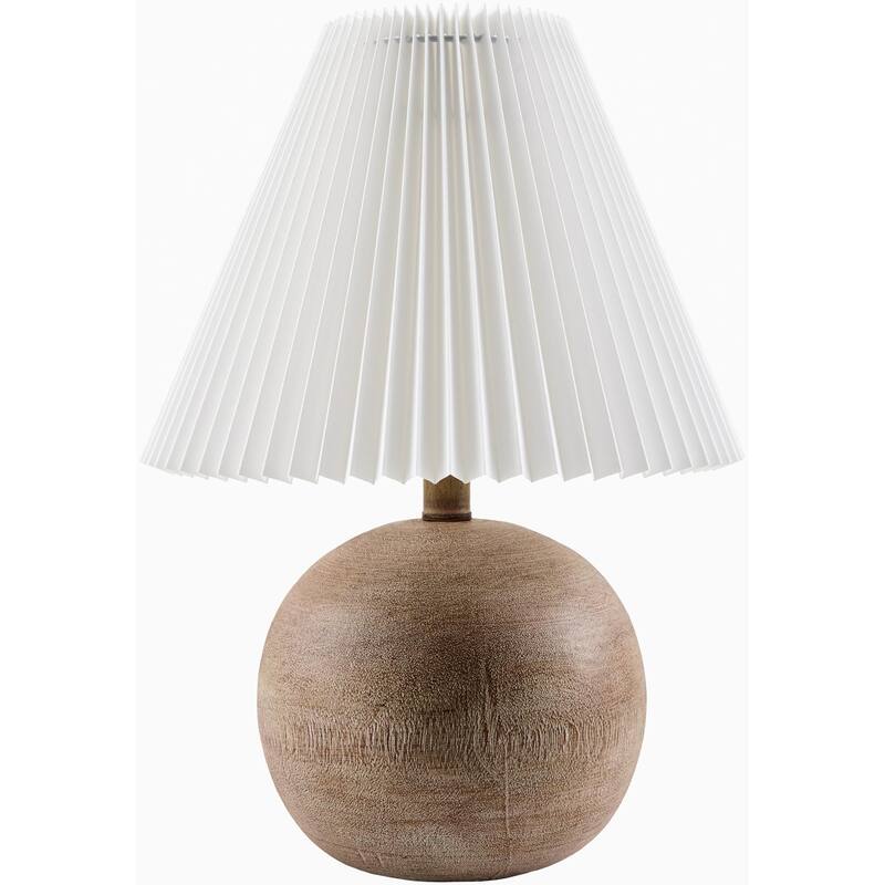 Livabliss Jonathan Traditional Accent Table Lamp - 25"H x 12"W x 12"D - Brown/White