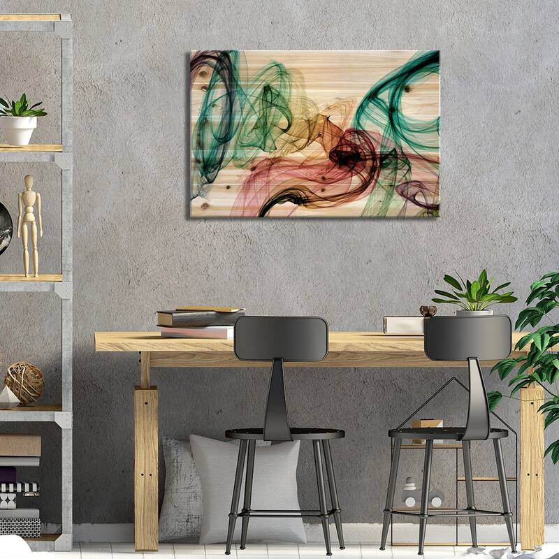 Invisible World IV Print On Wood by Irena Orlov - Multi-Color