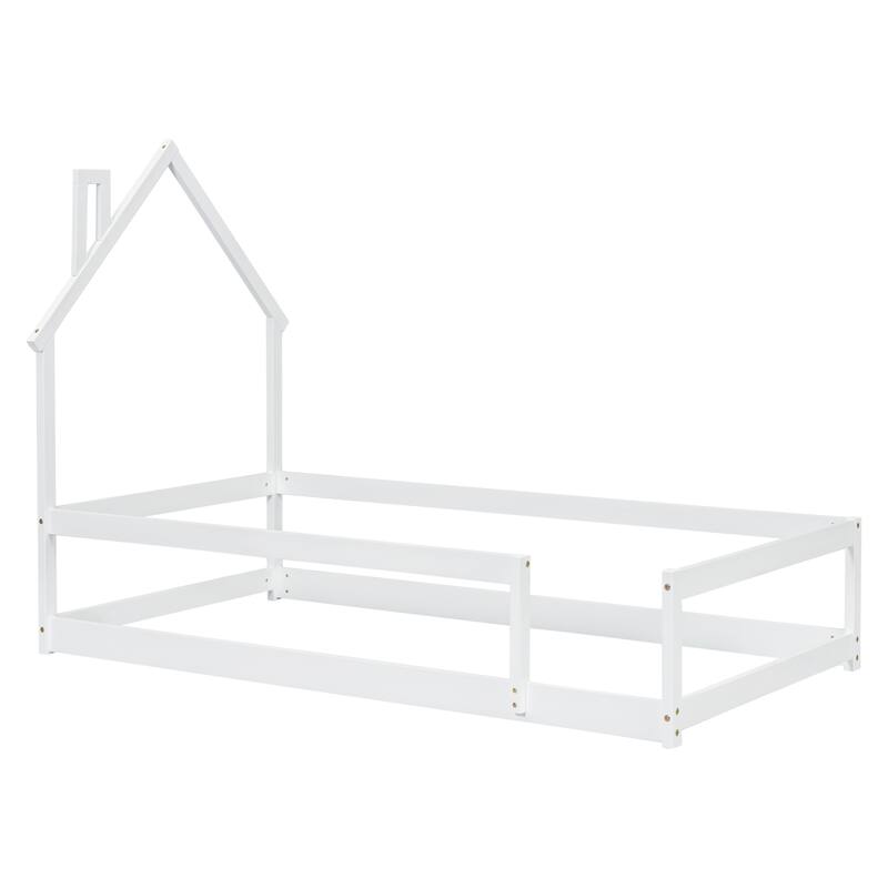 Twin Size Wood bed with Fences