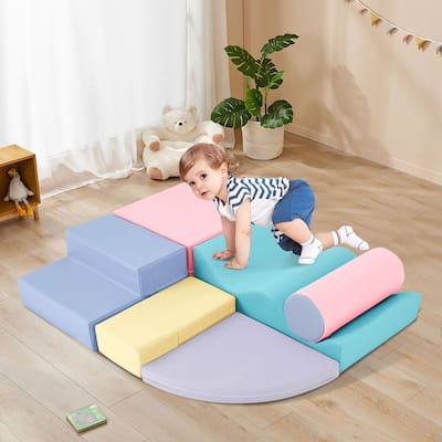 6 in 1 Kids Crawling and Climbing Indoor Active Play Structure