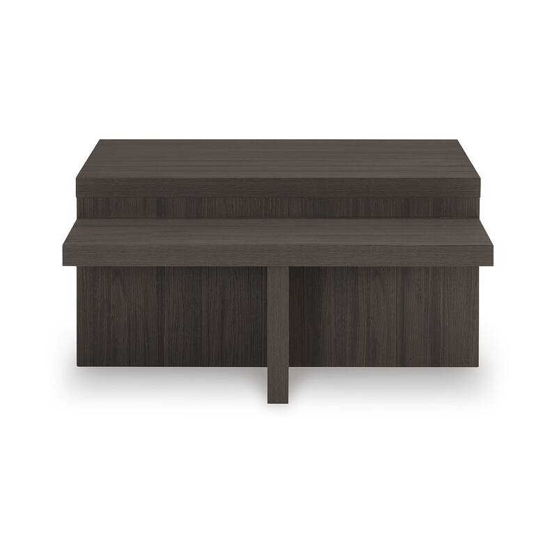 Signature Design by Ashley Zendex Brown Occasional Table Set (Set of 2) - 40" W x 40" D x 19.25" H