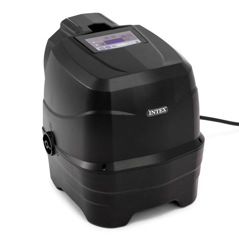 Intex 28449EP PureSpa Plus Greystone Inflatable Square Hot Tub Spa, 83 x 28"