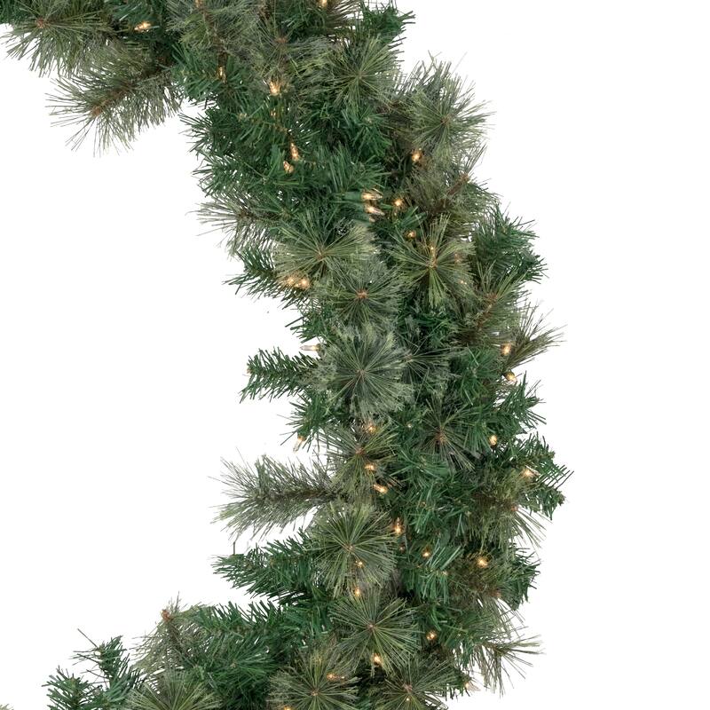 Oregon Cashmere Pine Artificial Christmas Wreath, 48", Clear Lights