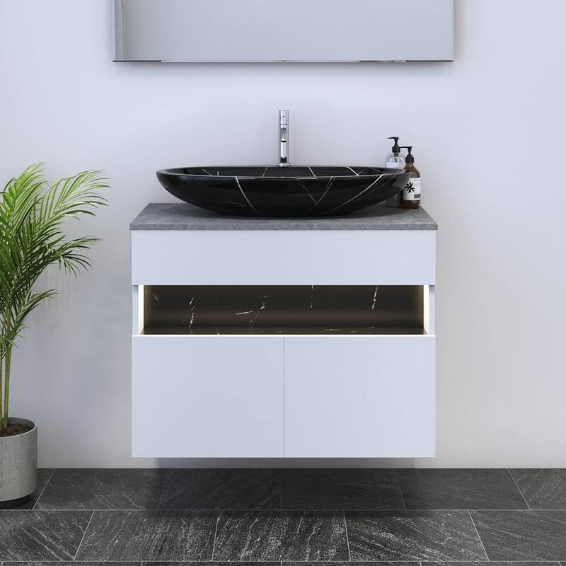 Laguna 2D 80 Floating Bathroom Vanity (32" Width)