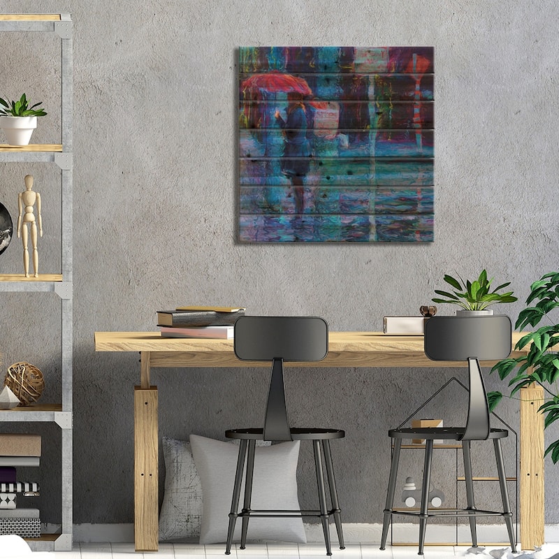 No Stops In Freemont Print On Wood by Iris Scott - Multi-Color