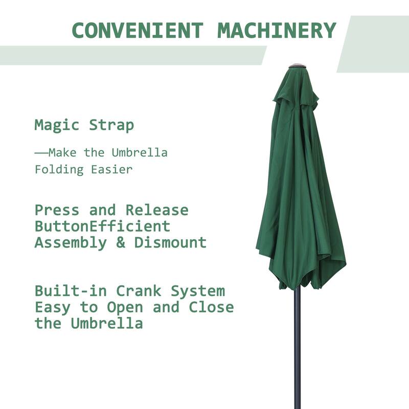Autlaycil 7.5FT Patio Umbrella with Tilt and Crank