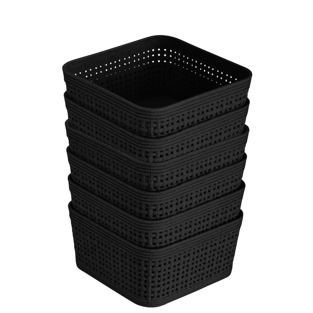 Simplify For Green Living 6 Pack Square Basket Organizing Set - 6 Piece