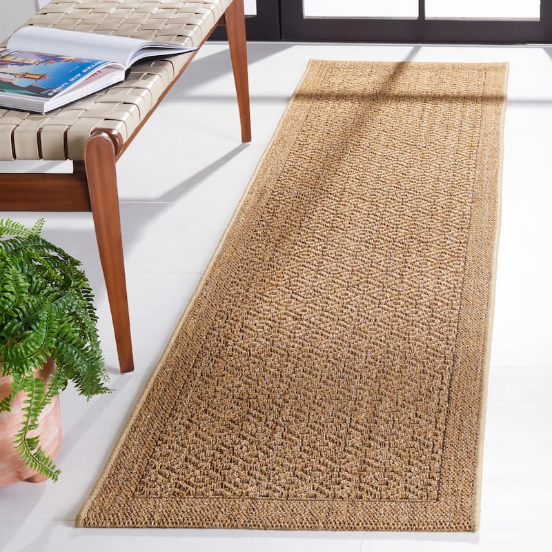 SAFAVIEH, Palm Beach Clevie Modern Sisal Rug - 2'3" x 10' Runner - Natural