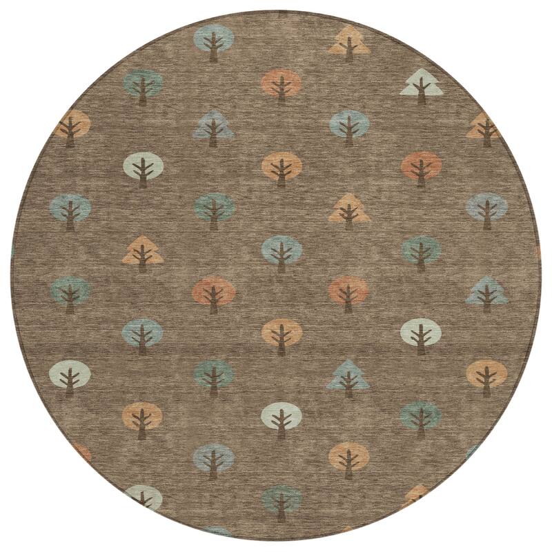 Machine Washable Indoor/ Outdoor Modern Mulvane Chantille Rug