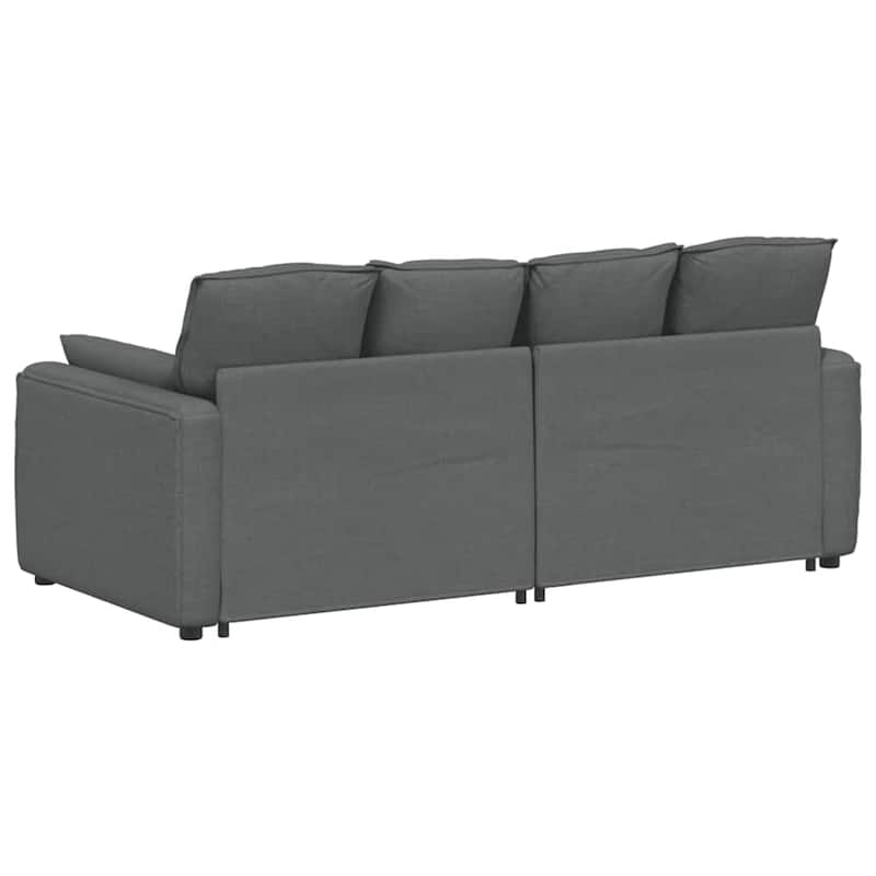 vidaXL Modular Sofa with Cushions Dark Gray - 88.2" x 41.3" x 25.2"