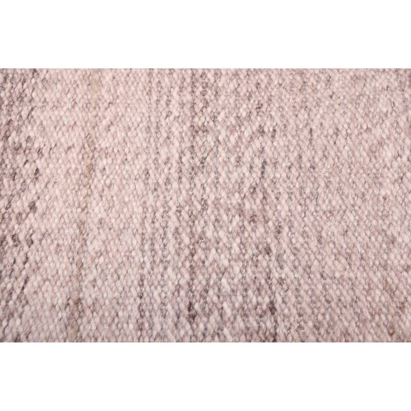 ECARPETGALLERY Flat-Weave Nevada Grey Wool Kilim - 5'2 x 7'9