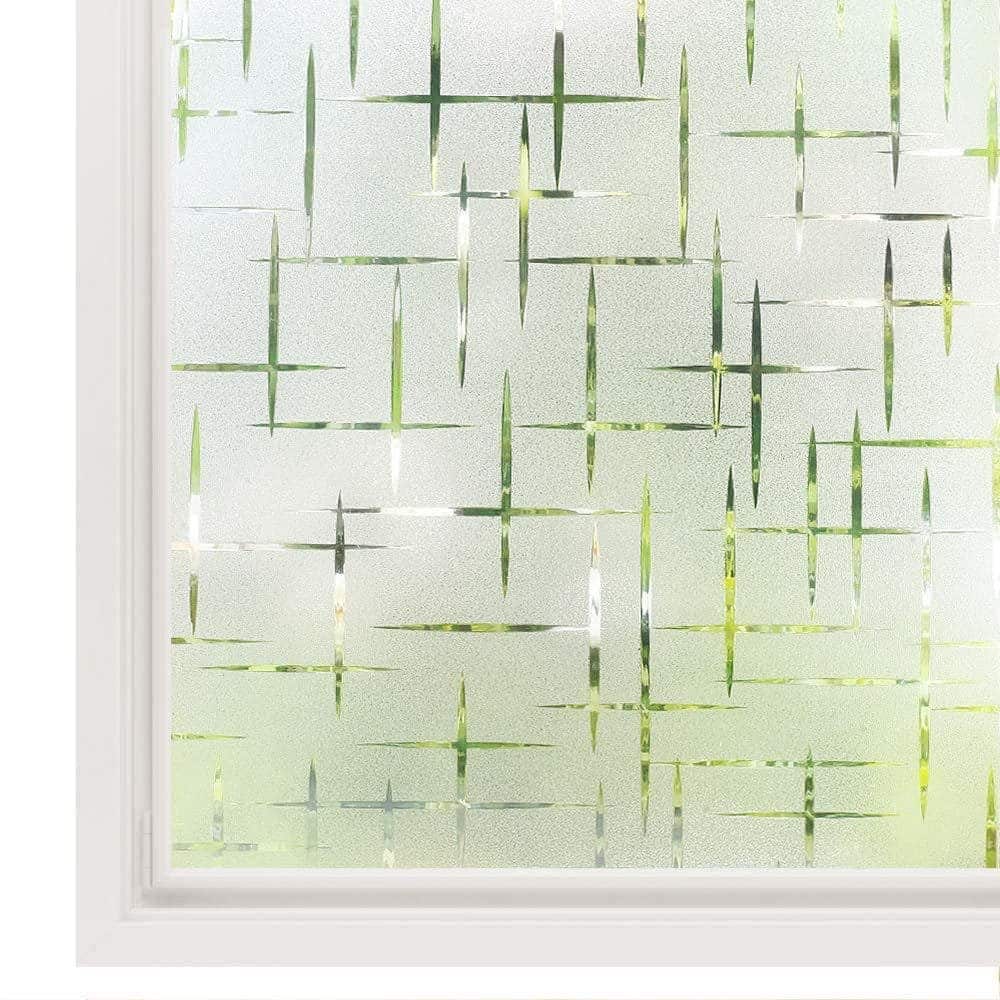 DCP No Glue Self Static Removable Frosted Glass Privacy Window Film, Splinter