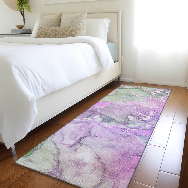 Almisi Unique Abstract Weather Resistant Sleek Contemporary Outdoor Rug