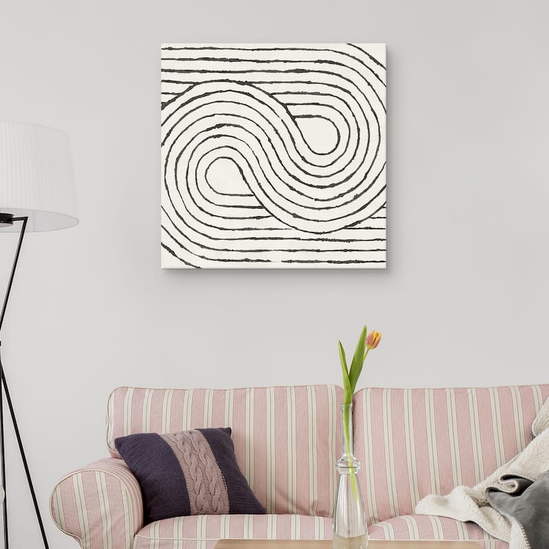 Rainbow Road I BW by Moira Hershey Canvas Art Print