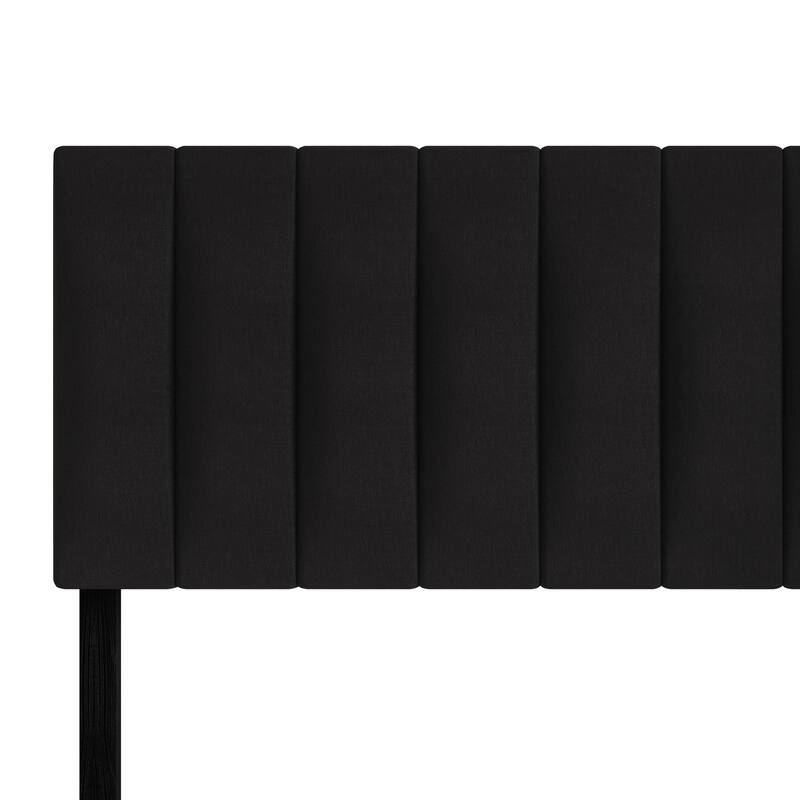 Clayfell Dennis Twin Upholstered Headboard with Vertical Channel Design, Adjustable Height, Gray