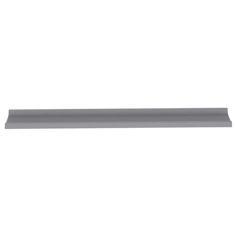 Yuli Modern Wall Shelf Set of 4, Raised Ledge Design, Gray MDF 39 Inch