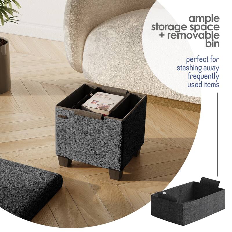 Emperyan Storage Bench for Living Room, Small Ottoman Foot Rest