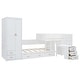 preview thumbnail 24 of 27, Wooden Versatile Twin Bunk Bed with Trundle,Cabinet,Wardrobe,Desk and Drawers
