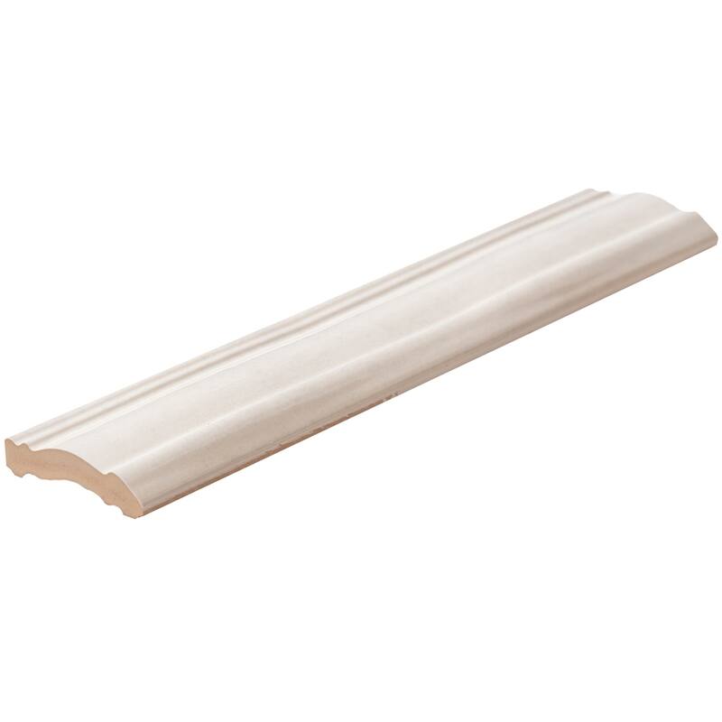 The Tile Life Waverly 3x12 White Polished Ceramic Chair Rail Wall Tile - 3 x 12 - 1 Piece