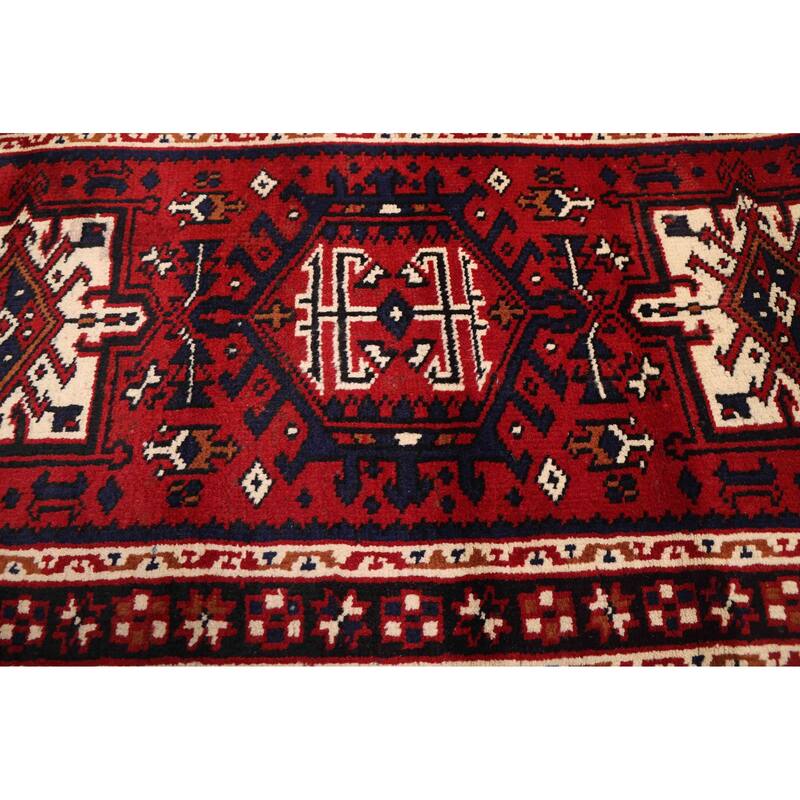 ECARPETGALLERY Hand-knotted Konya Anatolian Red Wool Rug - 2'2 x 9'4