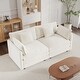 preview thumbnail 67 of 162, Cloud Chenille Upholstered Modular Sectional Sofa with DIY Combination Design White 2-Seater Sofa
