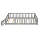 preview thumbnail 74 of 92, Modern Floor Platform Bed with Fence and Door