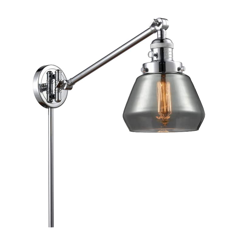 Innovations Lighting Fulton Single Light 25" Tall Wall Sconce / - Polished Chrome / Plated Smoked