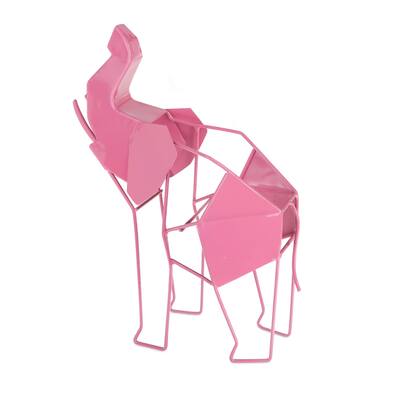Pink Elephant Wine Bottle Holder by TrueZoo - 13.75" x 5.25"