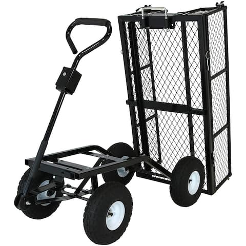 Sunnydaze Heavy Duty Dump Cart or Dump Cart with Liner - Options