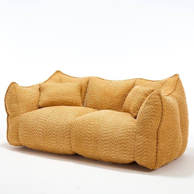 Beanbag Chair with High Resilience Foam Core. The Square Recliner Sofa Is Ideal for Family Members And Friends Engaged in Games