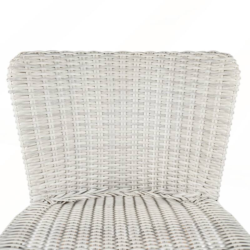 Outdoor Bar Stool with Wicker Set of 2