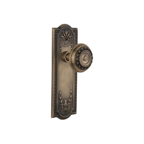Nostalgic Warehouse MEAMEA_PSG_234_NK Meadows Solid Brass Passage Knob Set with 2-3/4" Backset