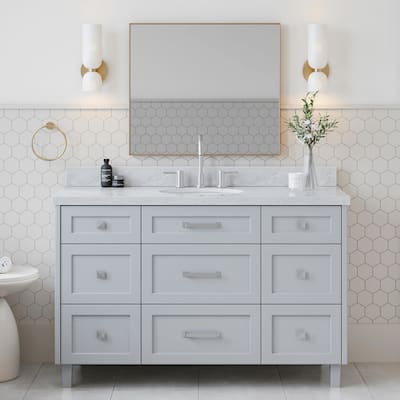 Ariel B55CWOVO Monroe 55" Free Standing Single Basin Vanity Set with