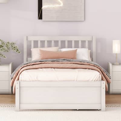Modern Design Wooden Twin Size Platform Bed with 2 Drawers